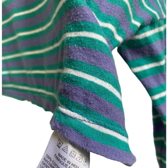 Urban Outfitters Striped Long Sleeve Cropped T Shirt - Picture 4 of 5